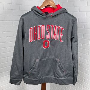 Scarlet & Gray Hoodie Men Medium Red OHIO STATE UNIVERSITY Sport Spirit Pullover